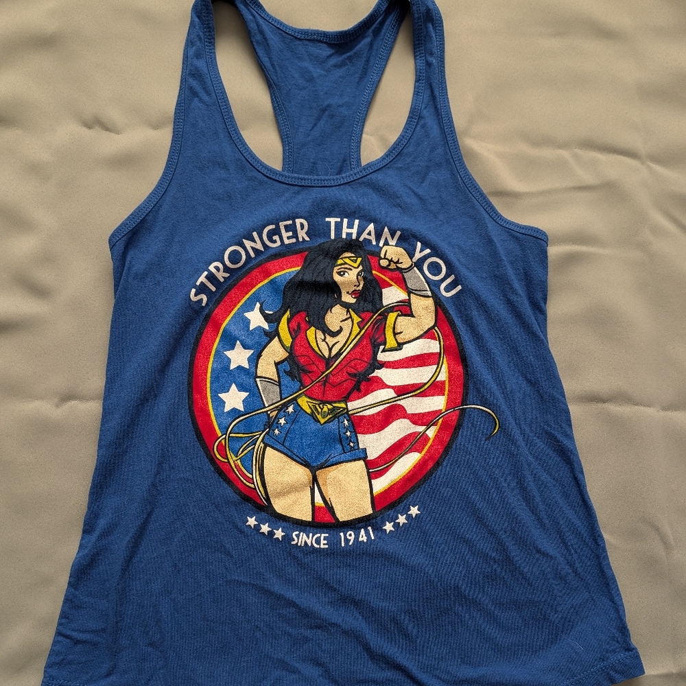 Women's Blue Graphic Tank Top